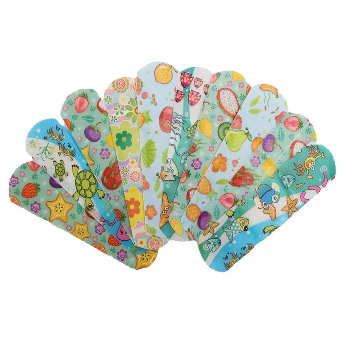 100Pcs Kids Bandages Bulk Kids Cute Cartoon Bandages Flexible Adhesive Strips Medical Waterproof Breathable for Children