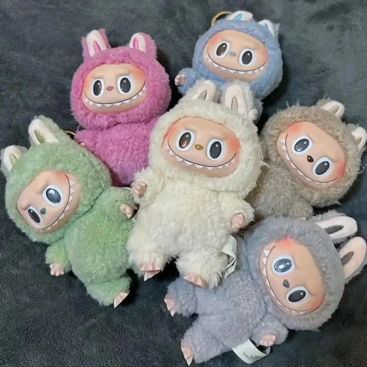 Mokoko Labubu The Monsters Vinyl Face Doll Heart-Moving Macaron Doll Blind Box Blind Bag Hanging Pendant Christmas Birthday Gift