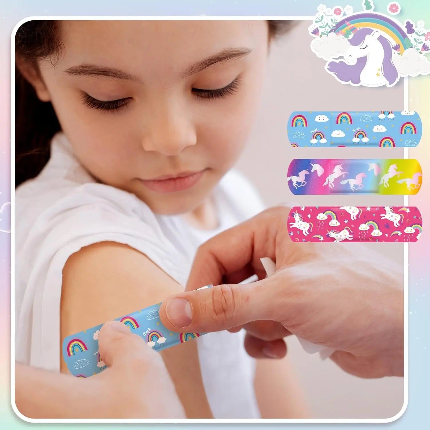 6 Styles  Bandages Cute Cartoon Unicorn Bandages for Girls Kawaii Variety Pack Comfortable Flexible Protection Care for Cuts