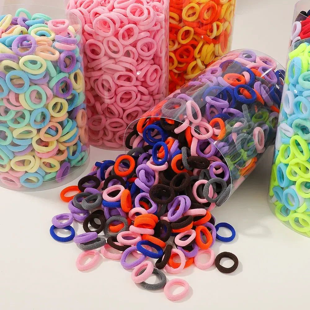 50/100/300pcs Kids Elastic Hair Bands Girls Sweets Scrunchie Rubber Band for Children Hair Ties Headband Baby Hair Accessories