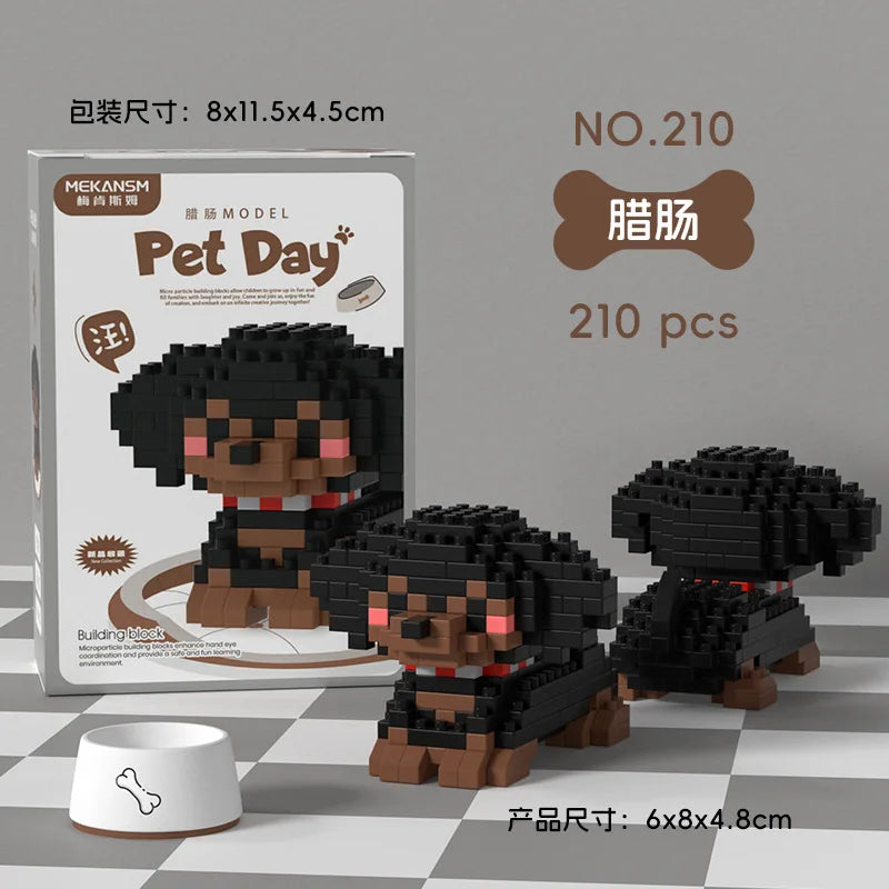 Cat Animal Brick Toy for Children Girls 8 To 10 Years Old Birthday Gifts Construction Block Set Mini Building Blocks Educational
