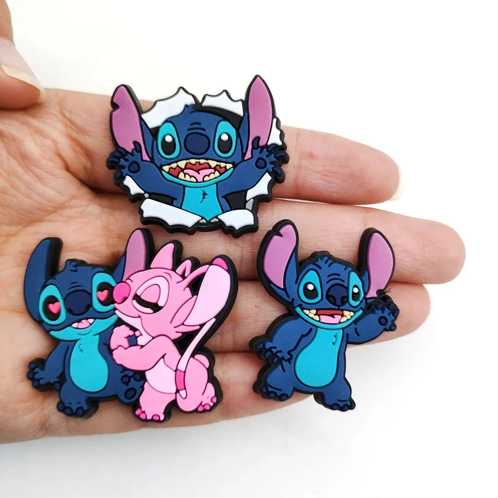 12pcs Stitch Collection Shoe Charms for Crocs DIY Shoe Decorations Accessories Shoe Sandal Decorate for Kids Party Gift
