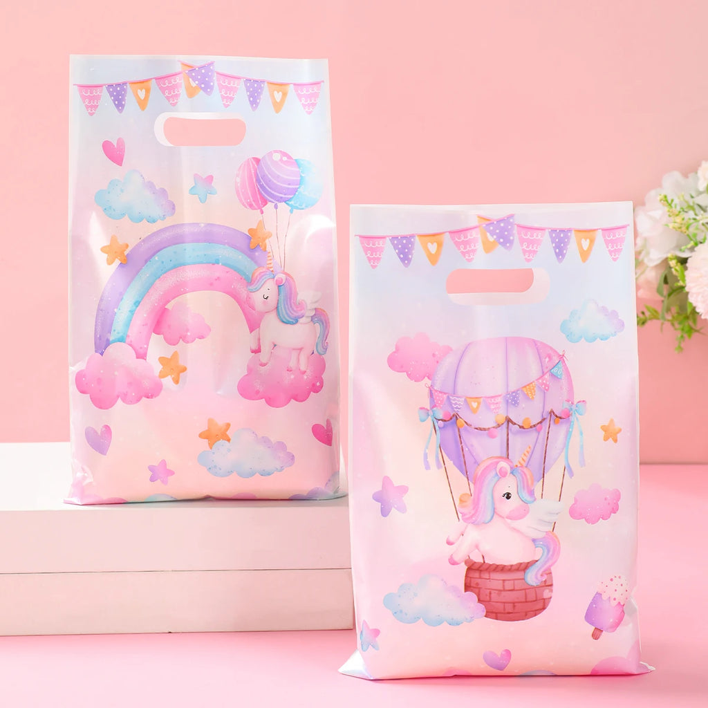 10/25/50pcs Handbag Candy Bags Unicorn Birthday Party Decor Kids Gift Packing Bag 1st Birthday Baby Shower Girl Party Supplies
