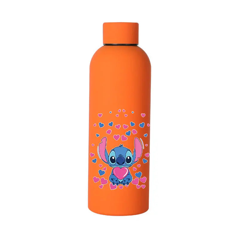 Lilo&Stitch Insulated Cup Sports Small Mouth Bottle Angel Colour Double-layer Vacuum Stainless Steel Cola Coffee Frosted Bottle