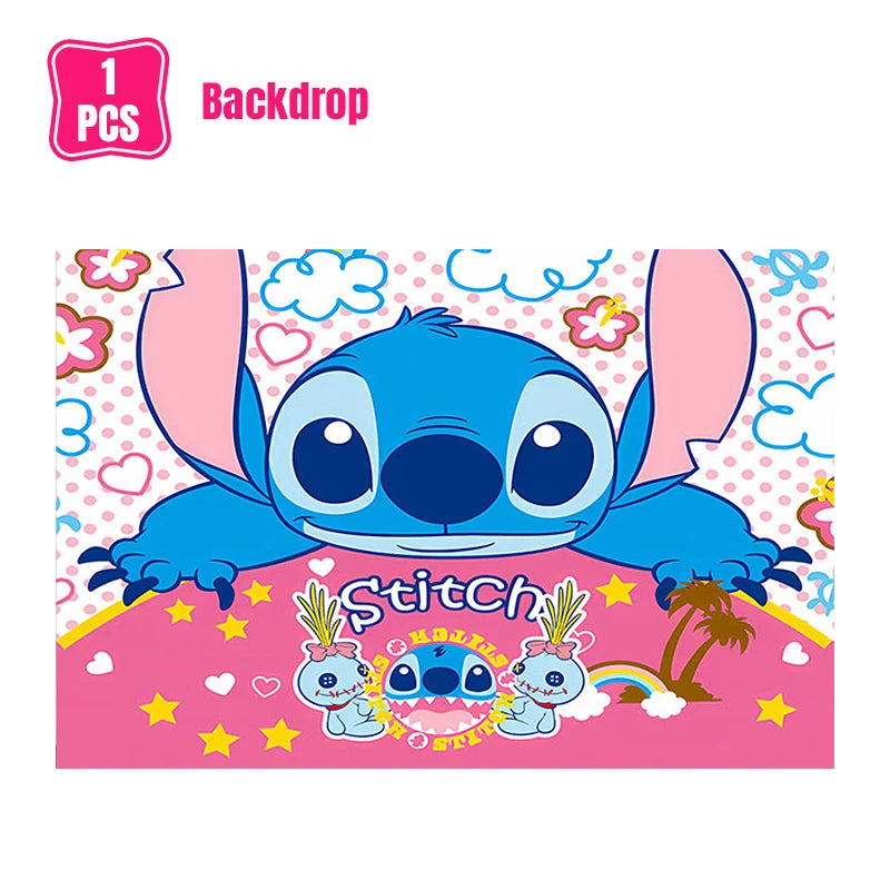 Lilo And Stitch Birthday Decorations Stitch Birthday Girl Party Decor Supplies Balloons Backdrop Banner Plates Cups Tablecloth