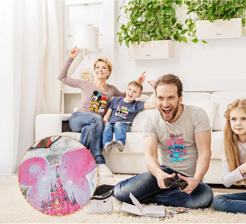 Dad Squad King Lion Toy Story Mickey Stitch Happy Father's Day Iron on Picture on Clothes Strong viscosity Diy Craft