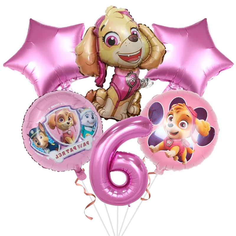 New Paw Patrol Birthday Decoration Dogs Skye Disposable Tableware Cup Plate Tablecloth Baby Shower Kids Girl Boy Party Supplies