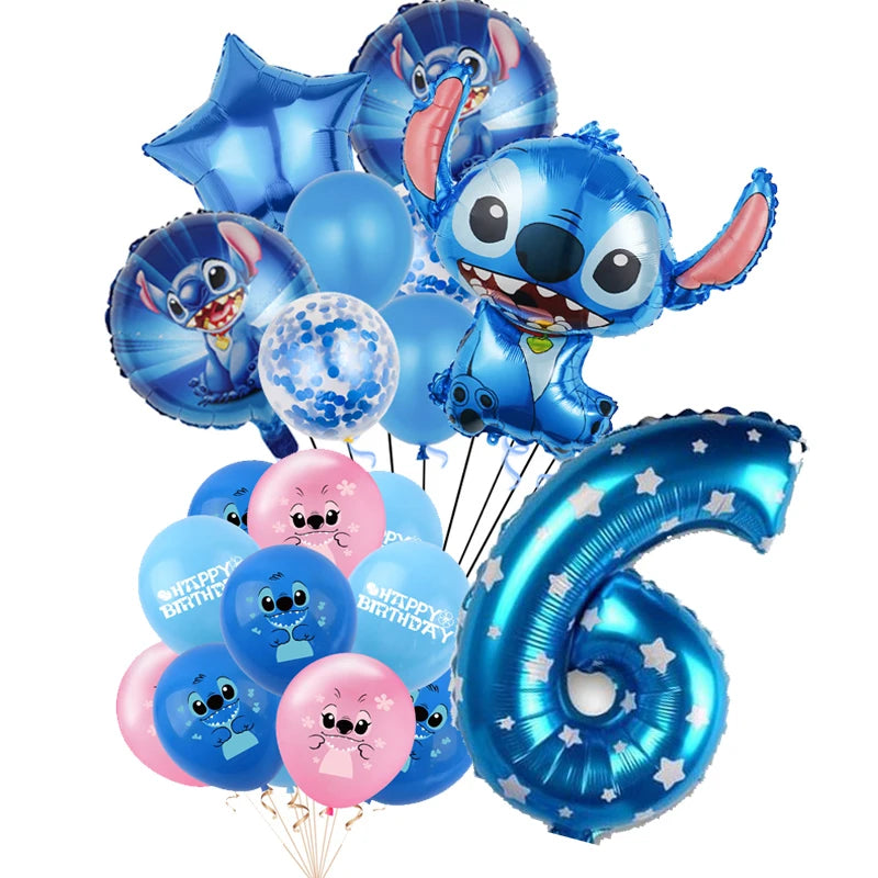Lilo and Stitch Birthday Decorations Tableware Paper Cups Plate Napkins Cake Topper Balloons Birthday Decor Party Supplies Gift