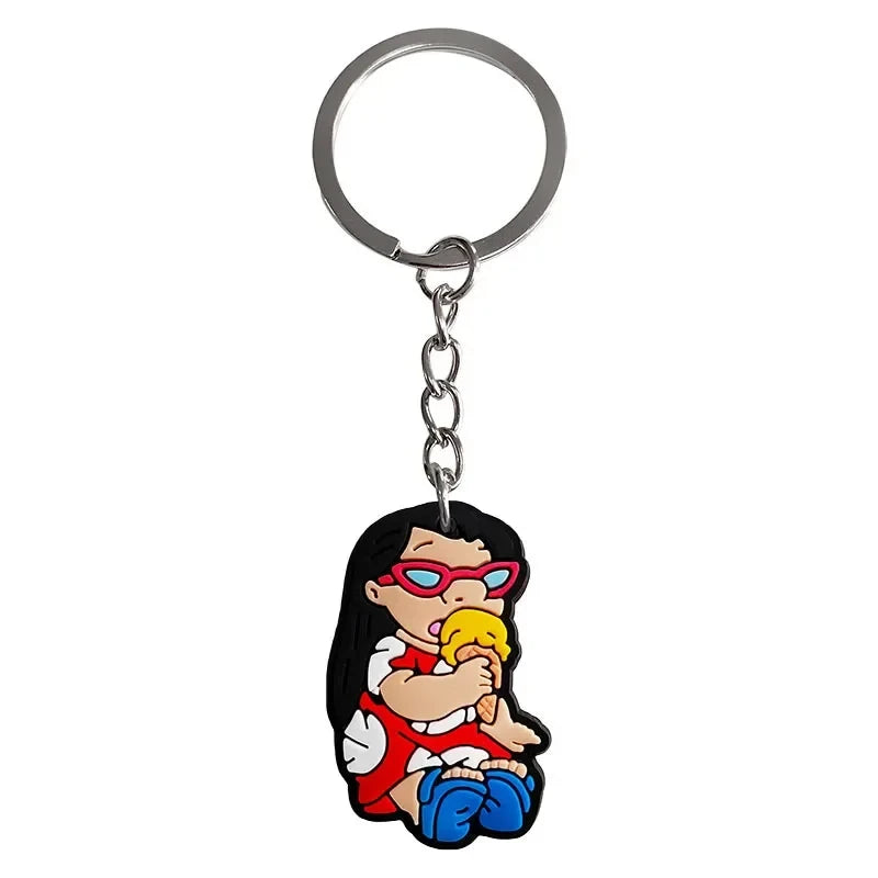 10pcs Lilo &Stitch Keychains for Kids Birthday Party Decoration Gift Bag Fillers Stuffer School Carnival Reward Party Supplies