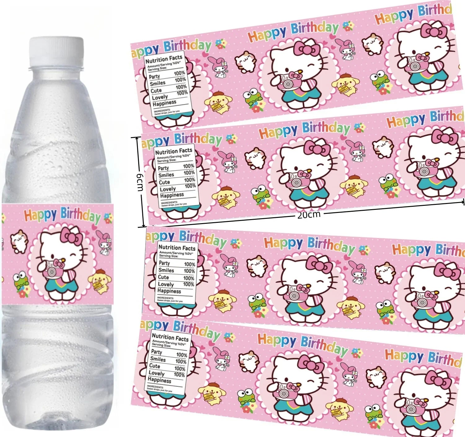 Hello Kitty Birthday Party Decorations Kawaii Cat Tableware Plate Tablecloth Baby Shower DIY stickers Girls Gifts Party Supplies