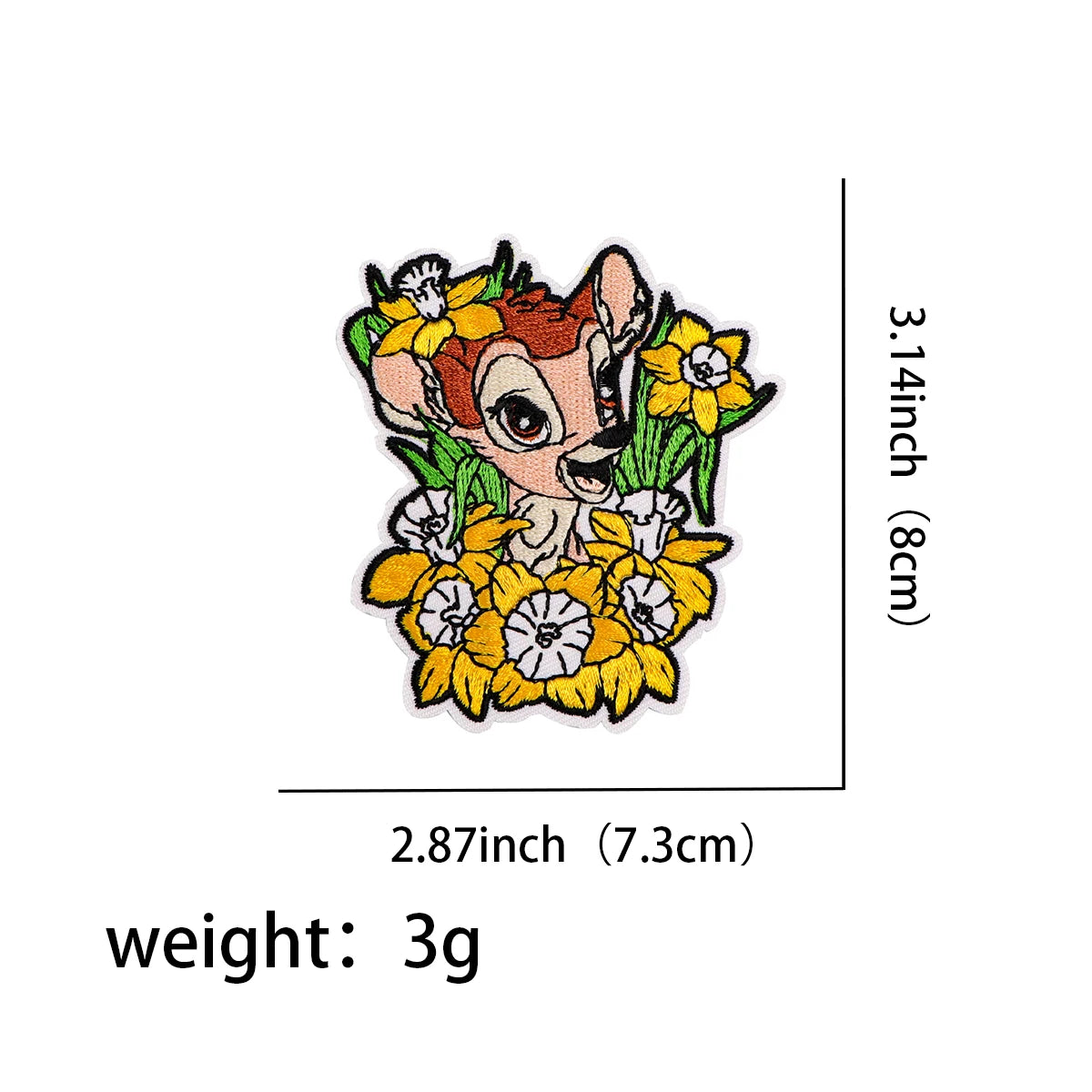 Cute Stitch Patches On Clothes Cartoon Mushu Dragon Embroidered Patches Animals Badges Iron On Patch DIY Clothing Accessories