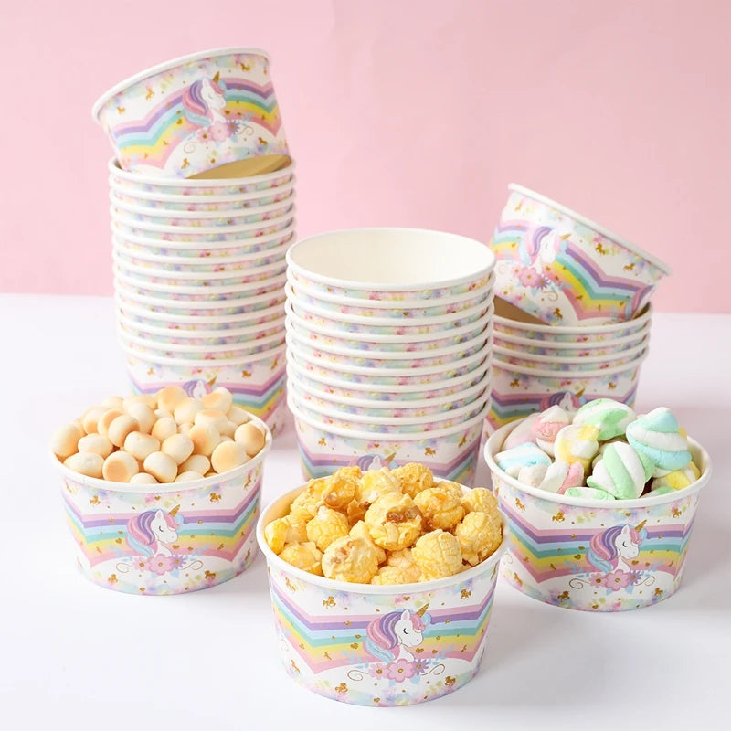 Unicorn Party Supplies Rainbow Unicorn Paper Plates Cups Napkin for Baby Shower First Girls Birthday Party Decorations