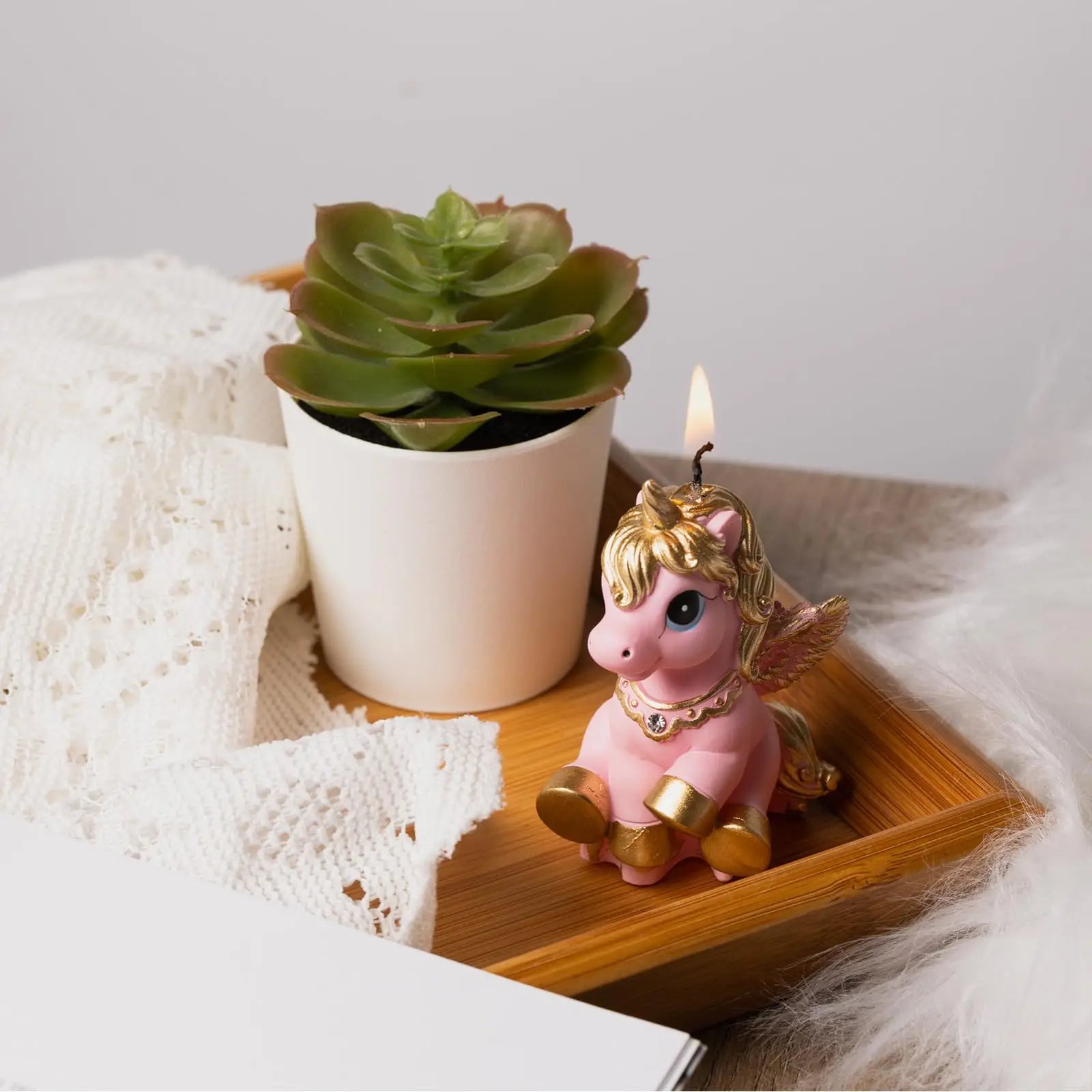 Sparklers Birthday Candle 1 Years Pink Unicorn Original Birthday Candles for Cake Blue Children's Birthday Candle