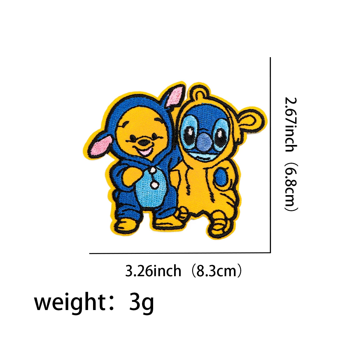 Cute Stitch Patches On Clothes Cartoon Mushu Dragon Embroidered Patches Animals Badges Iron On Patch DIY Clothing Accessories