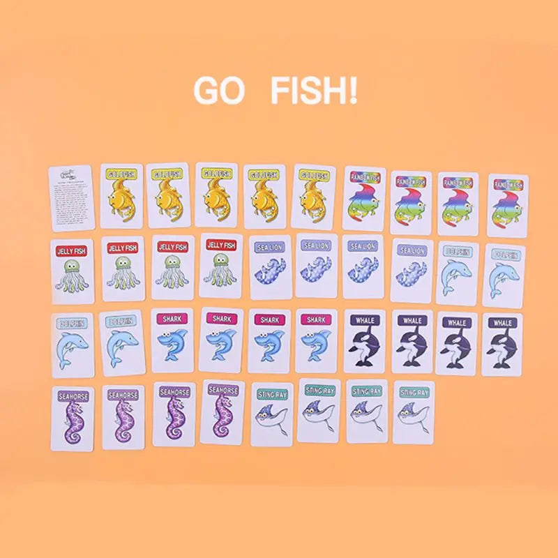 Kids Card Games Set - Old Maid, Go Fish, Hearts,Crazy Eights Family Party Favor