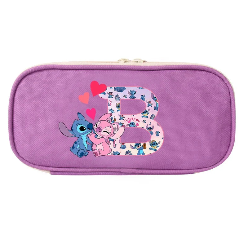 Lilo&Stitch Pencil Box Letter A B C Student School Supplies Stationery Kids Penbag Pencilcase Kawaii Boy Girl Birthday Cute Gift