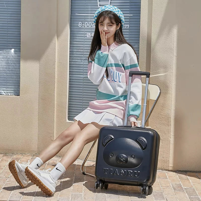 Hot!New Kids cartoon suitcase with handbag 20 inch girls trolley suitcase Travel luggage boys fashion rolling luggage
