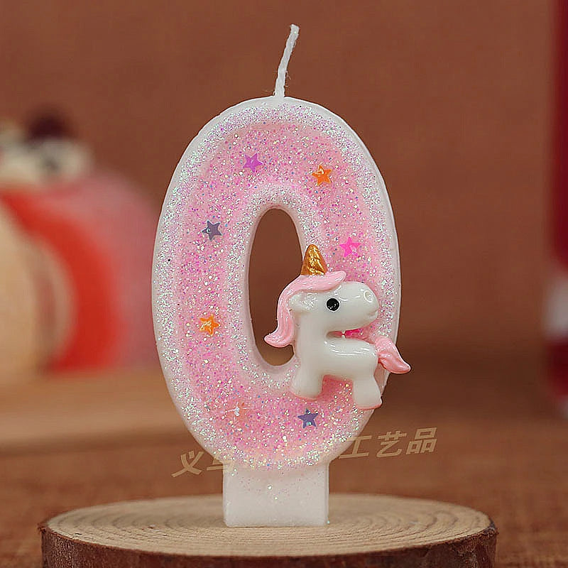 Sparklers Birthday Candle 1 Years Pink Unicorn Original Birthday Candles for Cake Blue Children's Birthday Candle