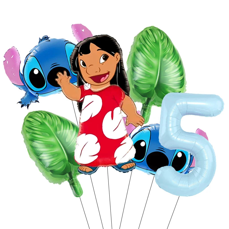 Lilo & Stitch Party Balloons Stitch Number Balloon Garland Arch Kit Baby Shower Birthday Party Decor Kids Toy Gift