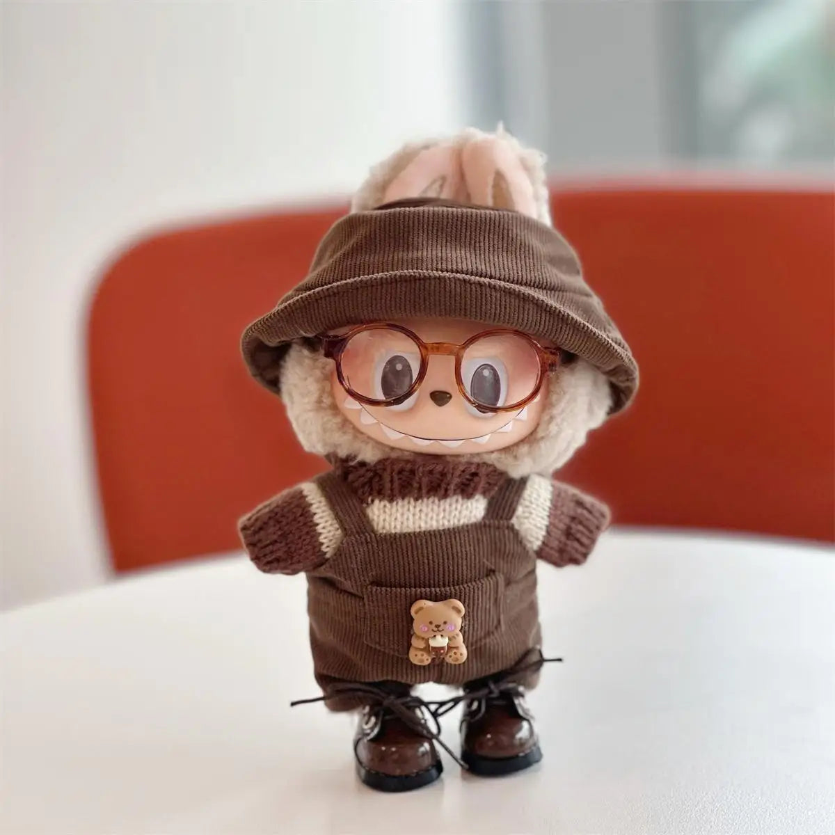 17cm labubu clothes outfit Plush doll clothes Macaron Cute Clothing DIY Kid Gift  Dog Clothes Hair accessories v1 v2 clothes