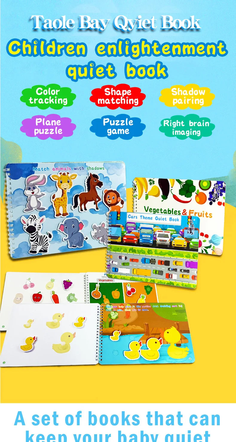 Montessori Busy Book For Kids 2 3 4 Years Preschool Kids Learning Toys Toddlers Activity Book Montessori Baby Toys Book