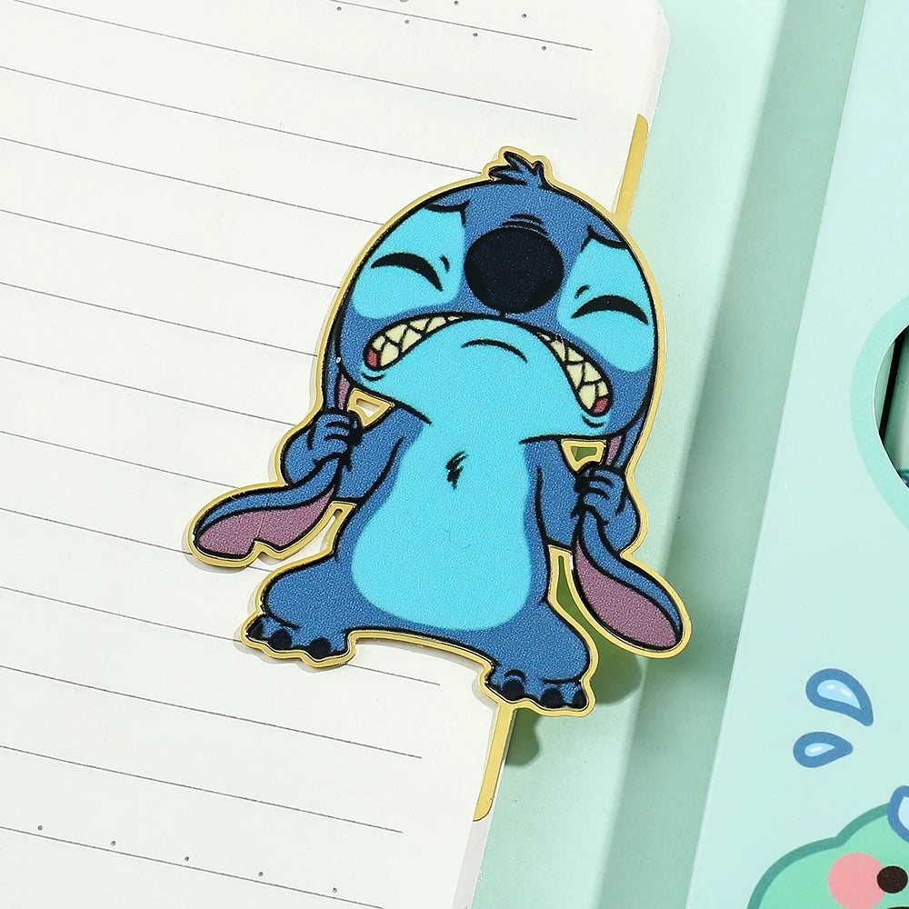 Cute Stitch Book Marks Cartoon Anime Fans Gifts Collect Metal Bookmarks Gifts From Parents to Kids Toys for Students Stationery