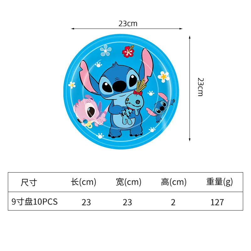 Lilo and Stitch Birthday Decorations Tableware Paper Cups Plate Napkins Cake Topper Balloons Birthday Decor Party Supplies Gift