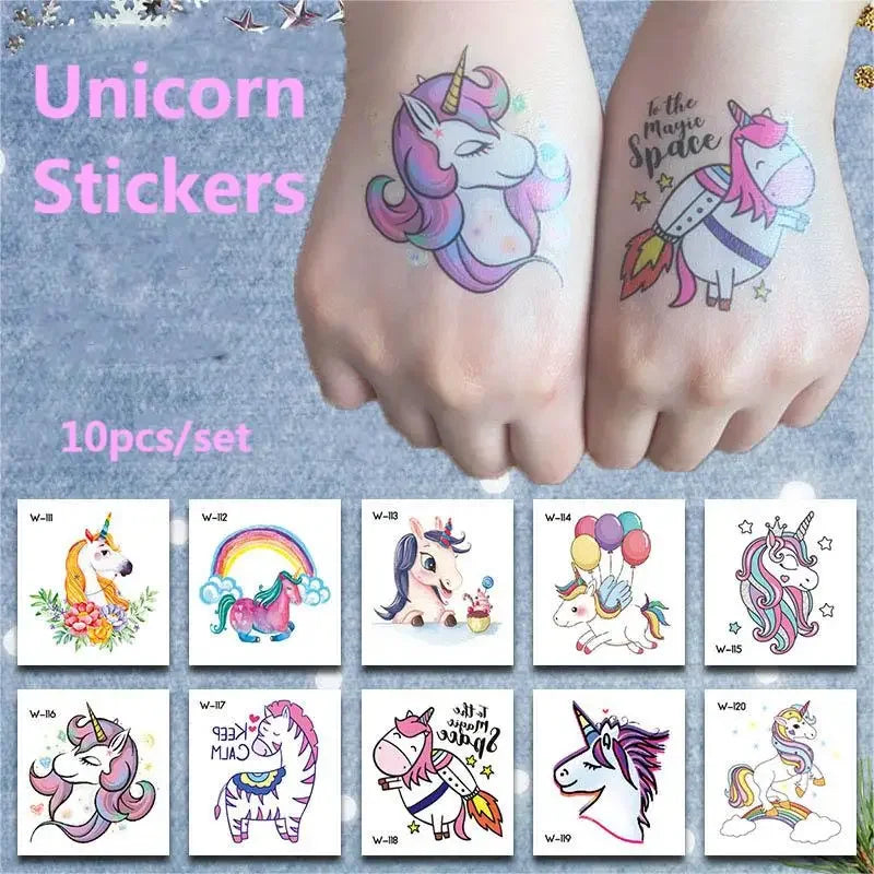10pcs Rainbow Unicorn Parti Slap Bracelets Gift Rainbow Unicorn Bracelets Girls Happy Rainbow Unicorn Theme Birthday Party Decor