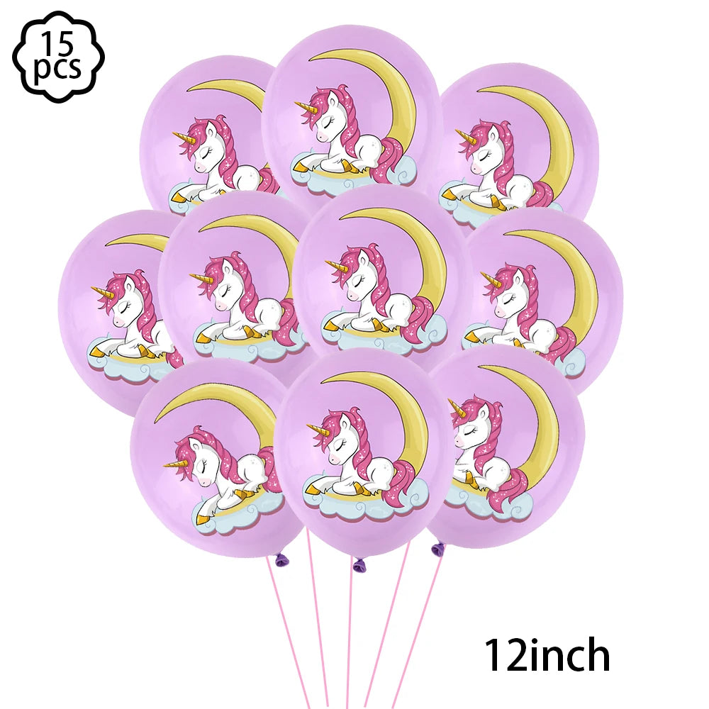 Unicorn Party Banner Garland standing Unicorn Balloon Kids girls Birthday Decoration Banner Baby Shower Unicorn party decoration