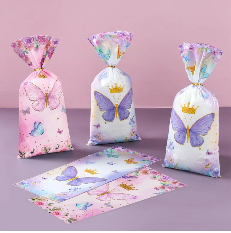25/50/100pcs Unicorn Candy Bags Gift Packing Bags Birthday Party Decor Gift Bag for Guest Girl Birthday Supplies Baby Shower
