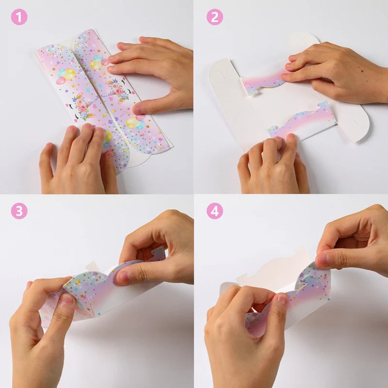 Unicorn Snack Boxes Rainbow Unicorn Birthday Party Decoration Wedding Girls Birthday Party Supplies  Baby Shower Decoration