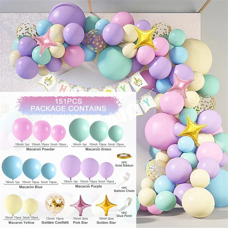 Unicorn Decoration For Birthday Girl Happy Birthday Unicorn Them Deco Kit Tableware Background Banner Balloons Supplies For Kids