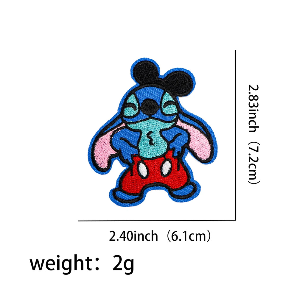 Cute Stitch Patches On Clothes Cartoon Mushu Dragon Embroidered Patches Animals Badges Iron On Patch DIY Clothing Accessories