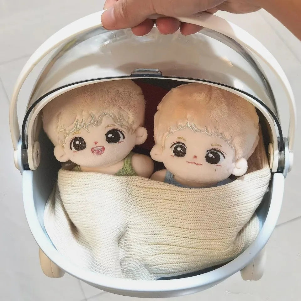 Labubu Baby Stroller Mokoko Storage Box Doll Decor Labubu Space Module Doll Sleep Cradle Cart Dolls Bed Furniture Accessories