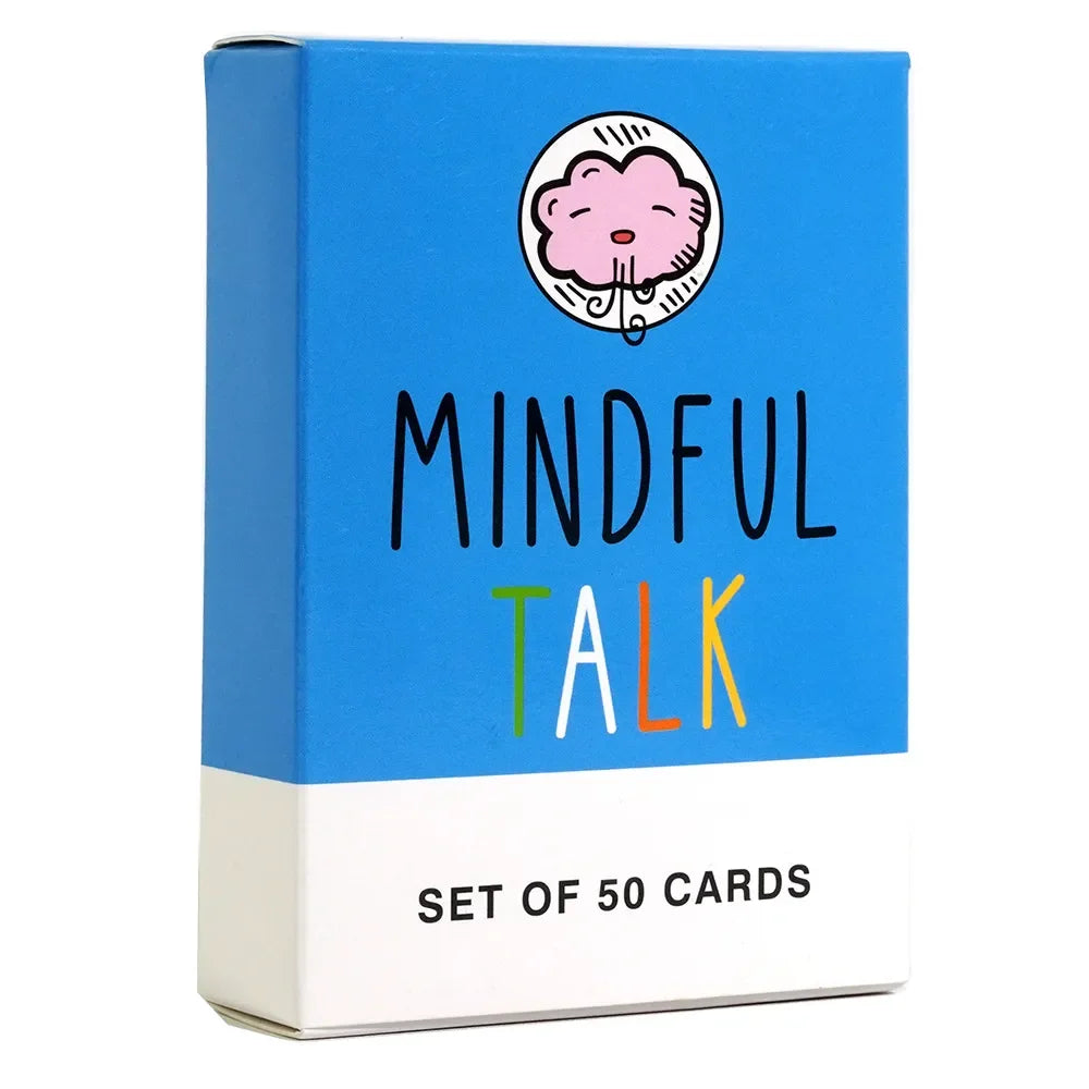Mindfulness Game for Kids - 50 Mindfulness Activities for Kindness, Focus and Calm Mindful Talk Cards for Children and Parents C
