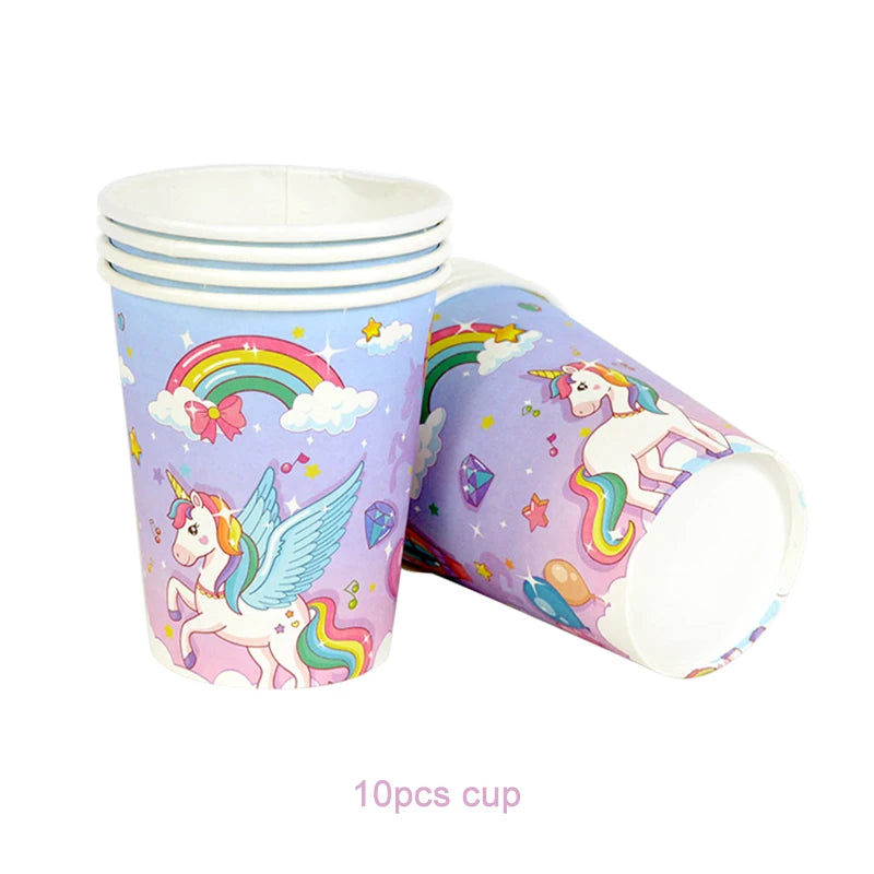 Rainbow Unicorn Standing Foil Balloons Kids Girls Unicorn Birthday Party Decoration Favors Baby Shower Supplies Animal Balloon