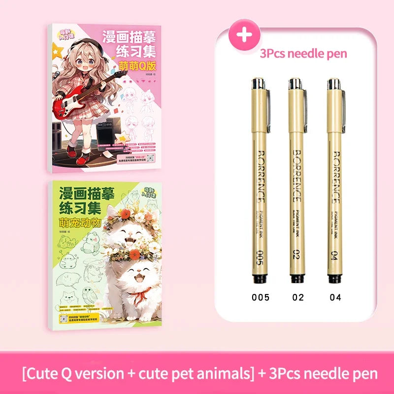 Coloring Book 12 Series Comics Anime Character Watercolor Painting Book Gouache Graffiti Drawing Book Stationery School Supplies