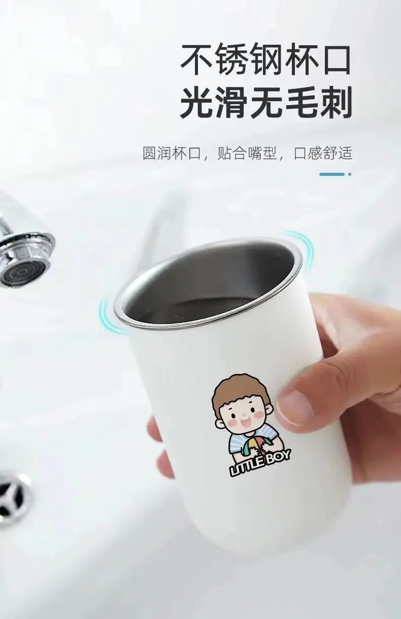 New Lilo & Stitch Cartoon Animation Creative Stainless Steel Mouthwash Cup Fashionable Personality High-Looking Toothbrush Cup