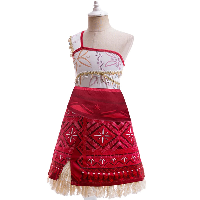 Girl role-playing clothing Marine Magic Princess Dress+Necklace Children's Carnival Party 3-10 COSPLAY clothing set carnival