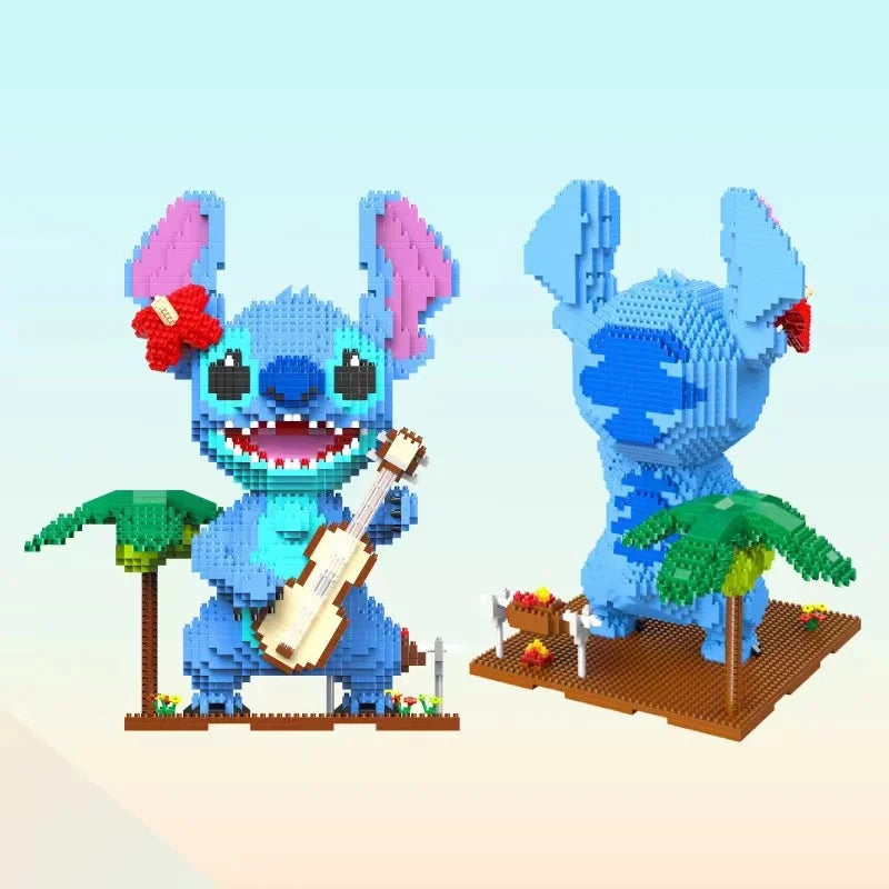 Explosive Stitch Diamond Micro-particle Building Blocks Assembled Toys Creative Guitar Holding Book Stitch Model Children's DIY
