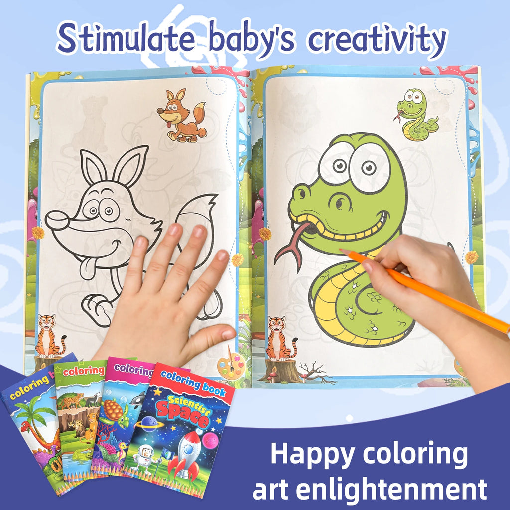 Children's Drawing Book Coloring Drawing Book Color Filling Graffiti Picture Book Painting Educational Toy Gift Concentration