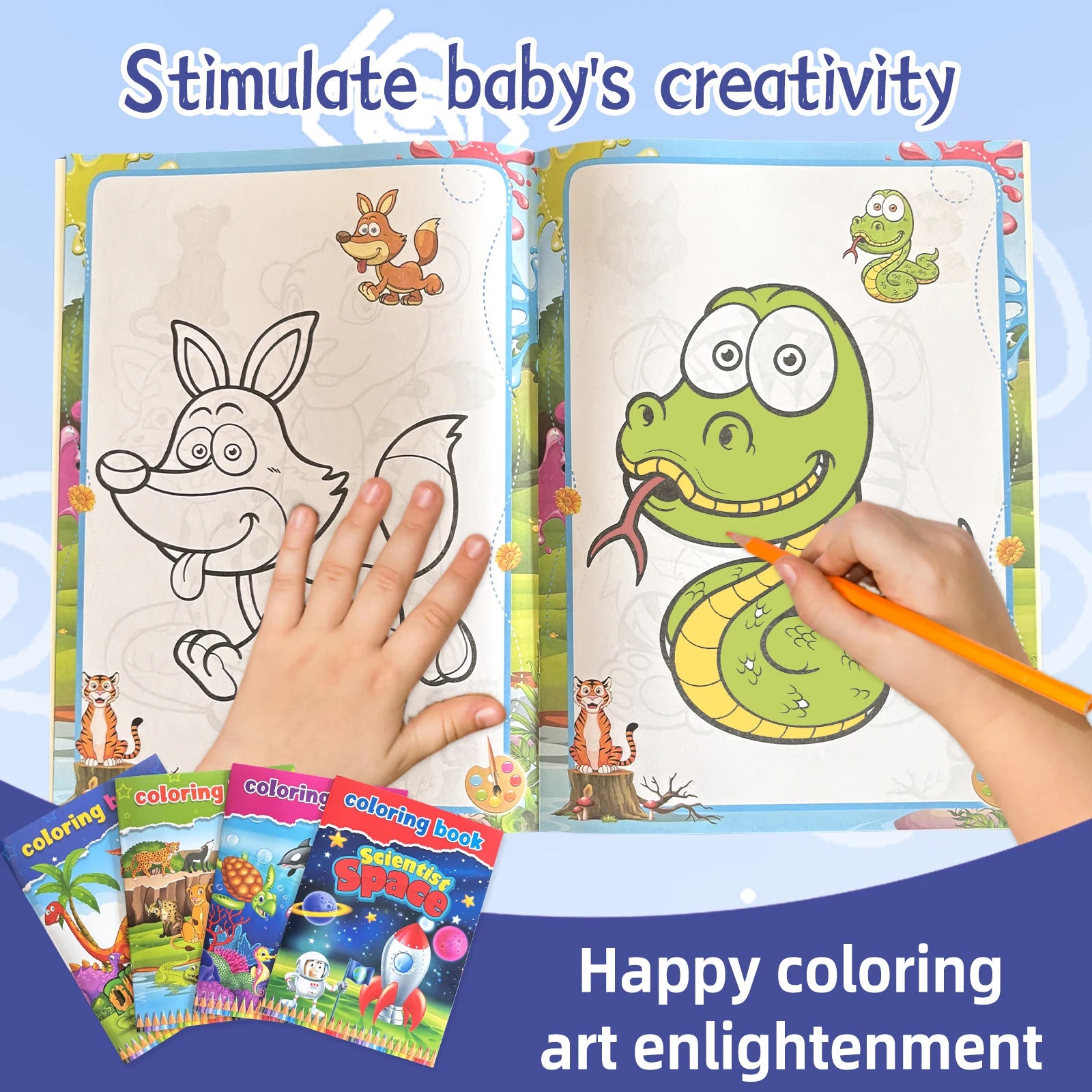 Children's Drawing Book Coloring Drawing Book Color Filling Graffiti Picture Book Painting Educational Toy Gift Concentration