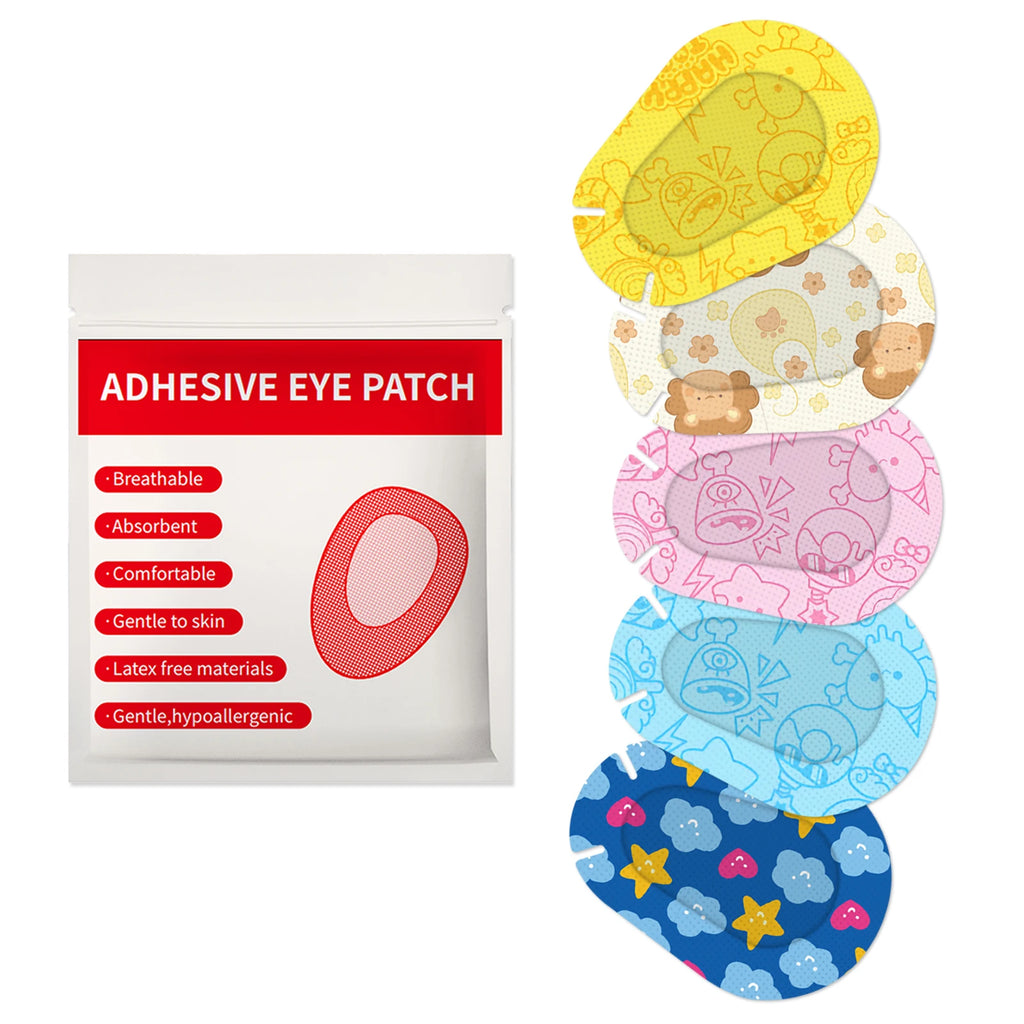 30Pcs Kids Eye Patches Cartoon Adhesive Breathable Amblyopia Bandage Amblyopia Protect Eyesight for Girl Boy Sterile Eye Pad HOT