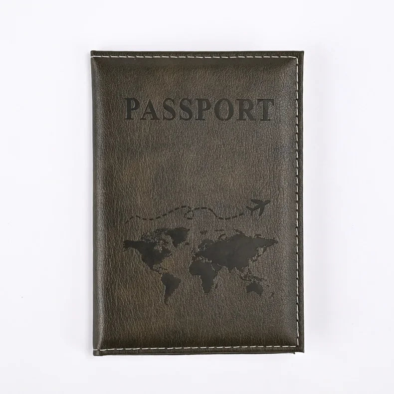 Unisex Airplane Passport Cover Women Men Travel Passport Case Leather Pink Cute Passport Wallet Purse Girl Card Holder Bags