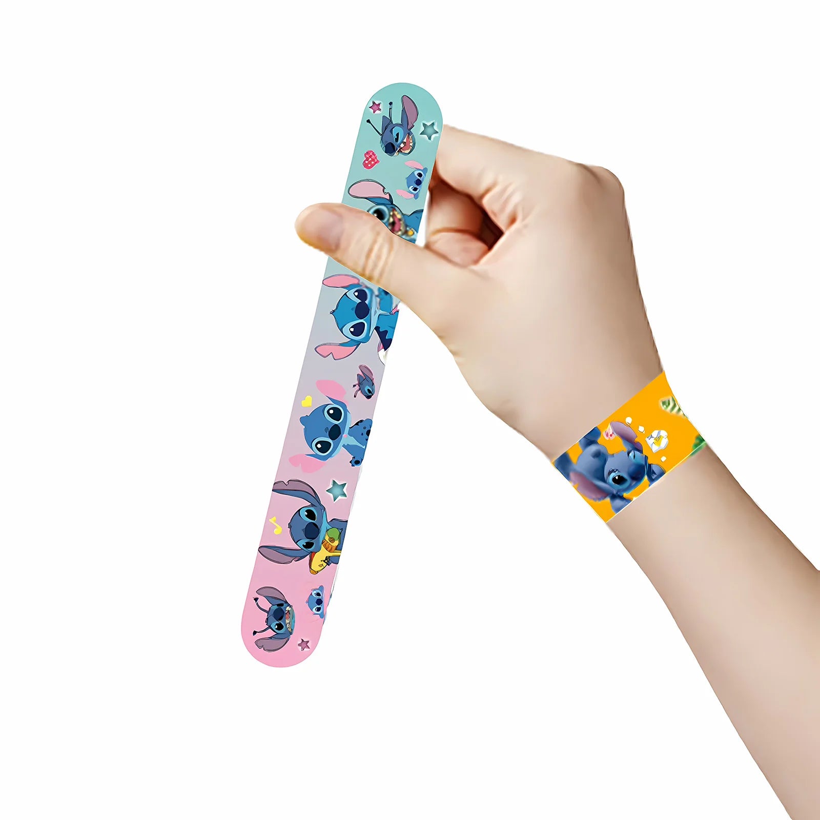 12PCS Lilo&Stitch Toys Stitch Bracelet Wristbands A Aariety Of Anime Doll Characters Children pat circle Educational Birthday Gi