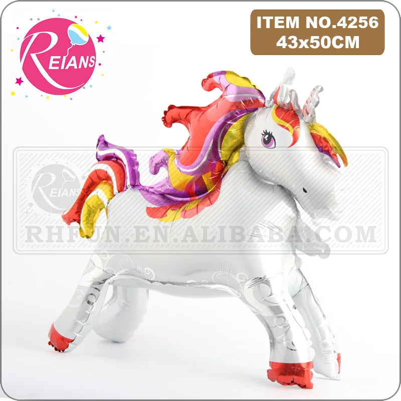 Unique Stand steadily Unicorn Birthday Party Decorations Supplies Wedding Engagement Children's Day Foil Unicorn Balloons globos