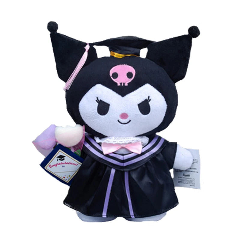 25cm Sanrio Stitch Hello Kitty Graduation Plush Toys Pochacco Soft Tuffed Animals Christmas Birthday Christmas Graduation Gifts