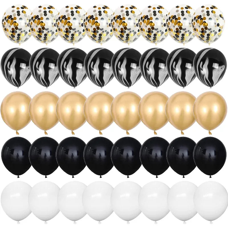 40pcs 12inch Rose Gold Confetti Latex Balloons Happy Birthday Party Decorations Kids Adult Boy Girl Baby Shower Wedding Supplies
