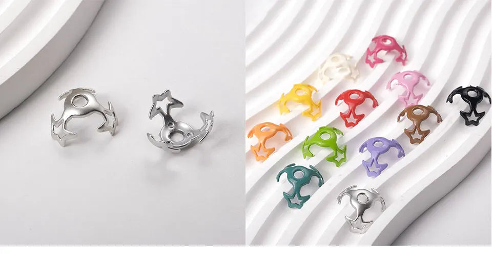 Colorful Star Round Torus Beads For Jewelry Making DIY Decorations Earrings Bracelet Necklace Charms Kids Hair Rope Accessories