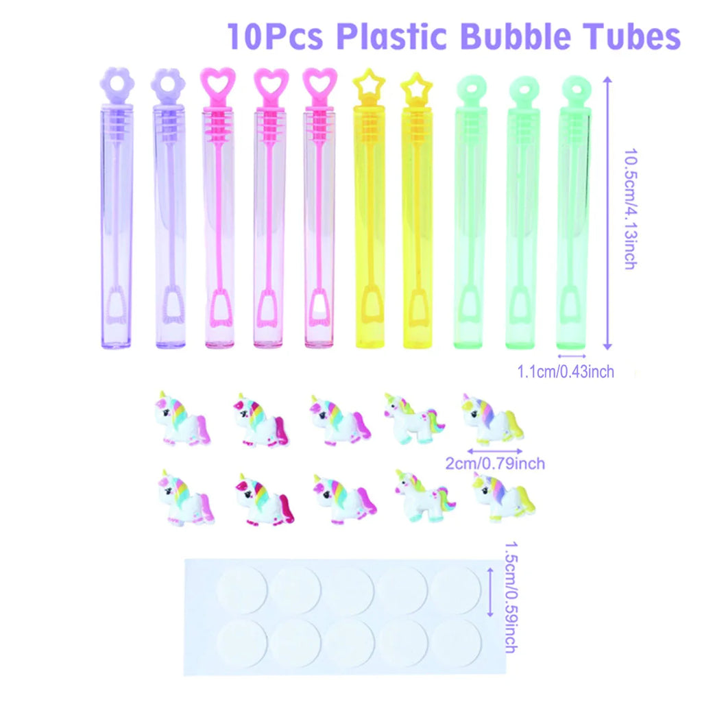 Blue Pink Unicorn Bubble Tube Soap Bottle Unicorn Birthday Party Decor Kids Favors Toys for Guests Gifts Baby Shower